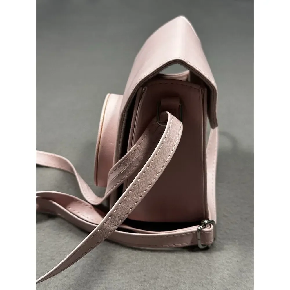Fujifilm Instax Pink Faux Leather Camera Case Crossbody Shoulder Bag